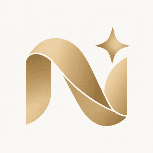 Logo Nga Nami màu champagne gold